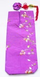 Wine Bottle Silk Bag - Purple